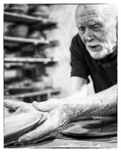 Warren MacKenzie Throwing at the Leach Pottery, 2013.
