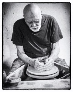 Warren MacKenzie Throwing at the Leach Pottery, 2013.
